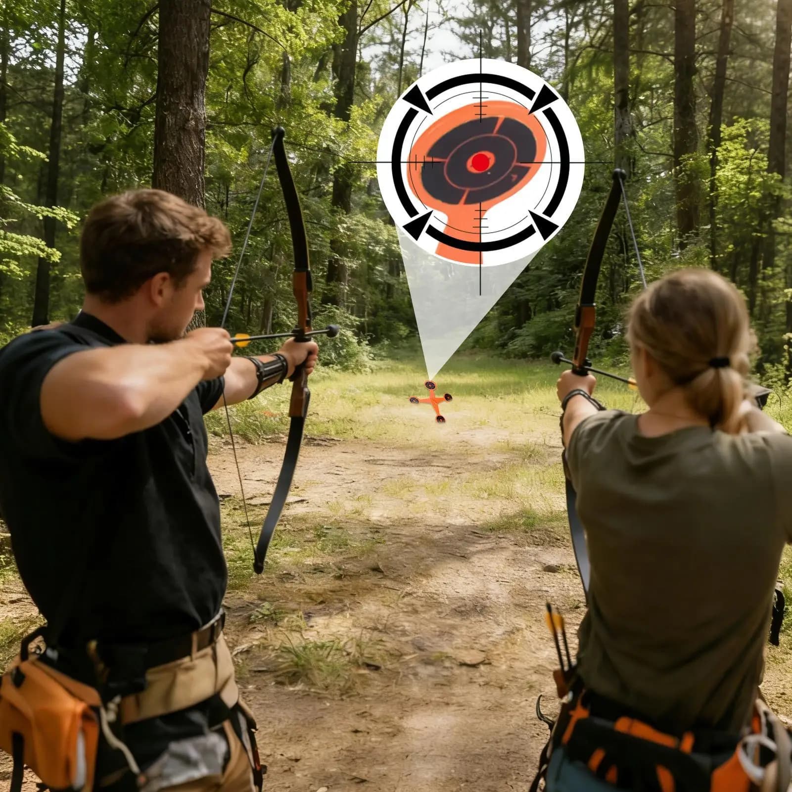 Rullo di allenamento per il tiro al bersaglio ad alta precisione, a ripristino rapido, per principianti, ideale per spiaggia, giardino, cortile, prato