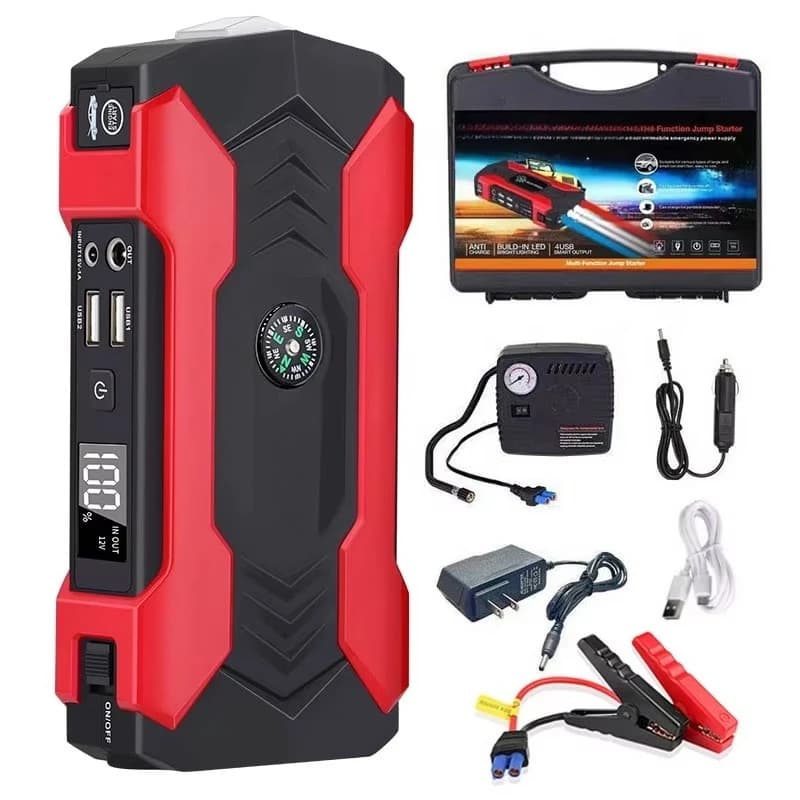 Avviatore di Emergenza ad Alta Efficienza 1000 Cicli 12V per Camion e Moto, Design Compatto con Funzione Luce LED