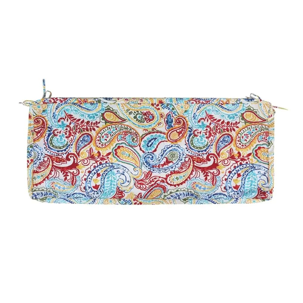 FUNHOME Copricuscino per panca da esterno 54 x 18 x 3 pollici, copertura resistente all'acqua con cerniera e lacci, fodera resistente allo sbiadimento, Patio Por