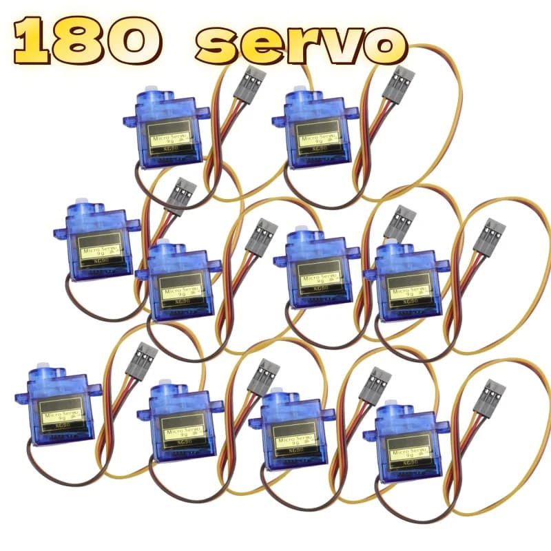 SG90 9g Mini Micro Servo Digitale per RC Elicottero Aereo Mini Barca Auto Rotazione di 180 Gradi MG90 9G Compatibile con Trex