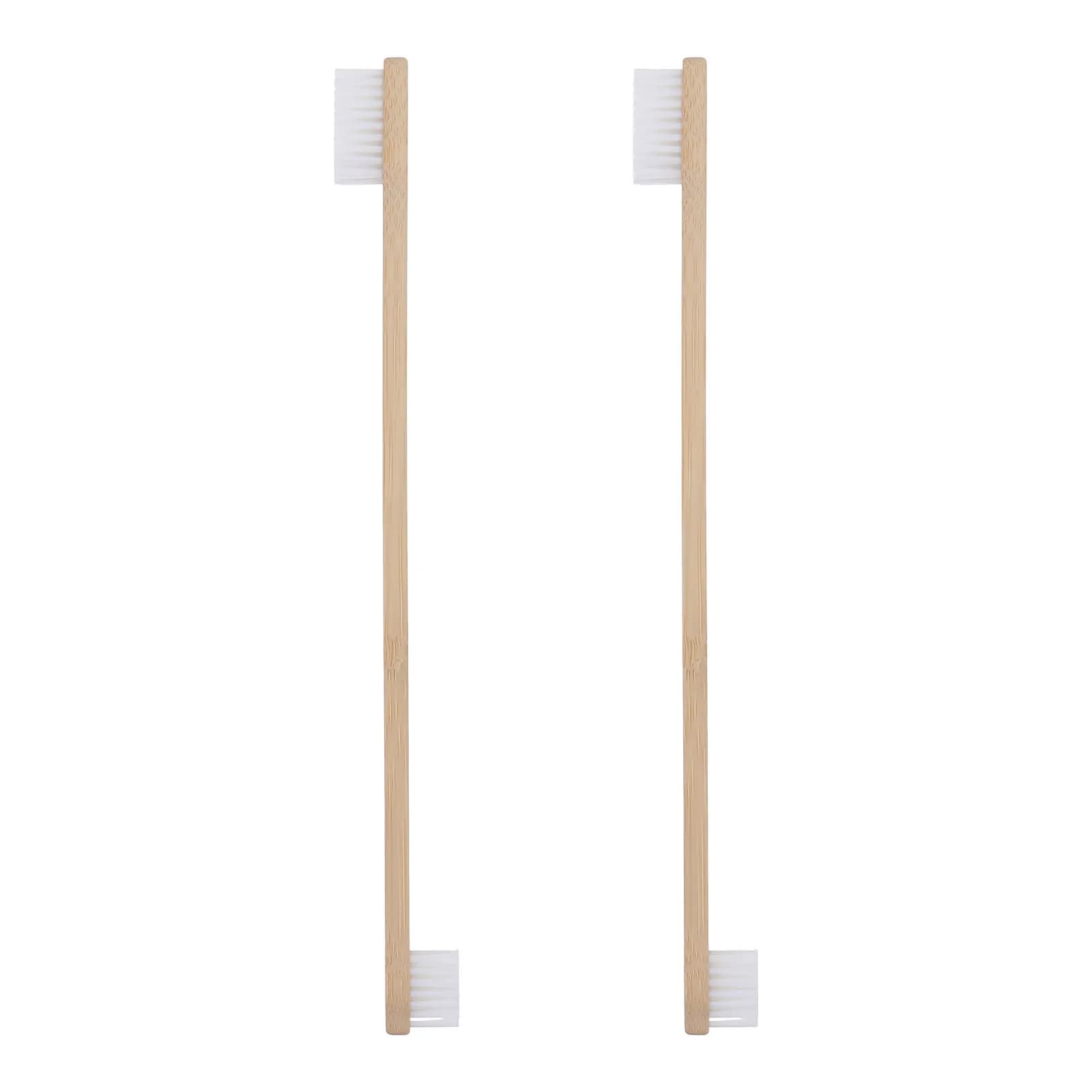 2Pcs Dog Toothbrushes Double Head Pet Oral Care Brush Non Slip Handle for Easy Tooth Cleaning Fast Drying Pet Supplies