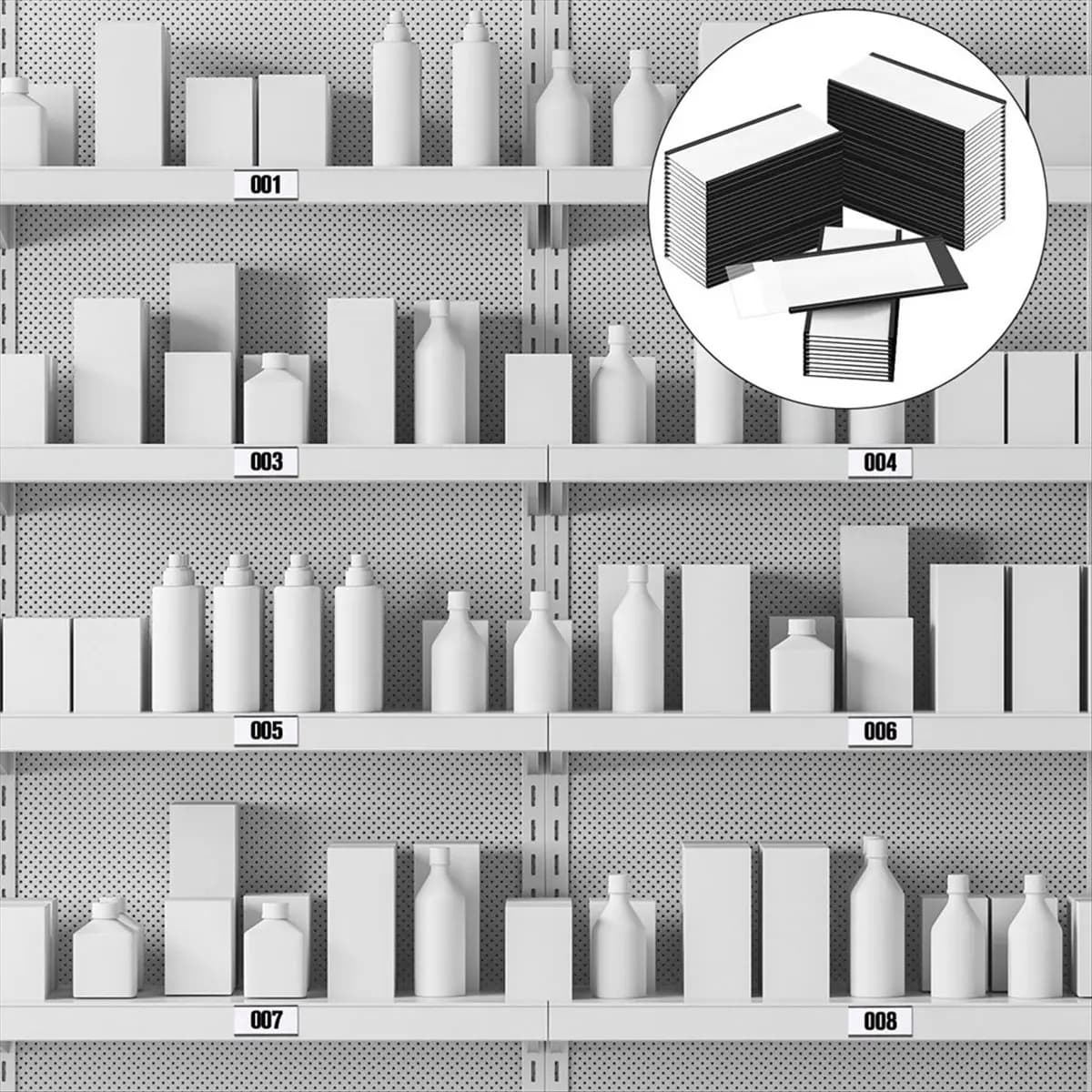 Portaetichette Magnetici ABPP 4 X 2 Pollici, Portaetichette a Canale C con Protezioni in Plastica Trasparente e Inserti in Carta Bianca, 30 Set