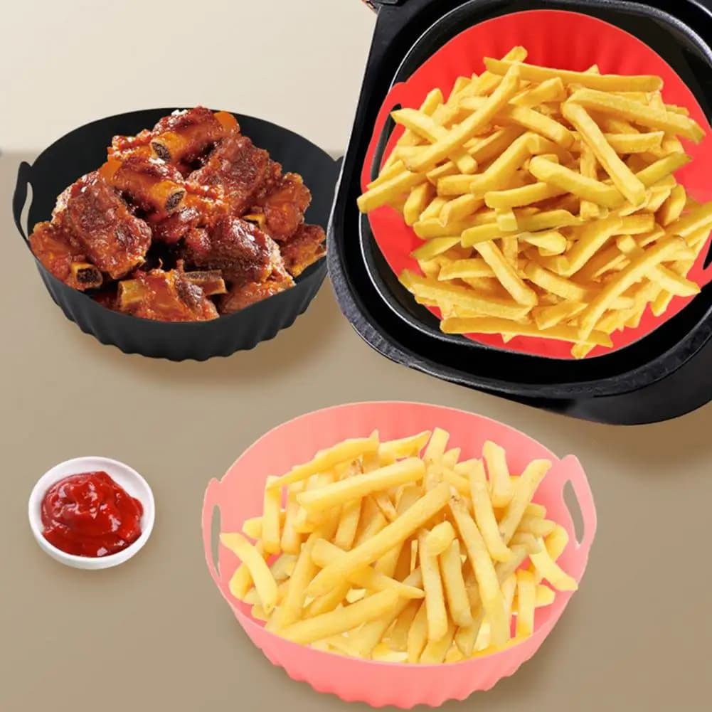 Silicone Air Frying Sheet Reusable, safe and environmentally friendly, baking tray, frying pans, pot filters, mat, air frying basket for kitchen