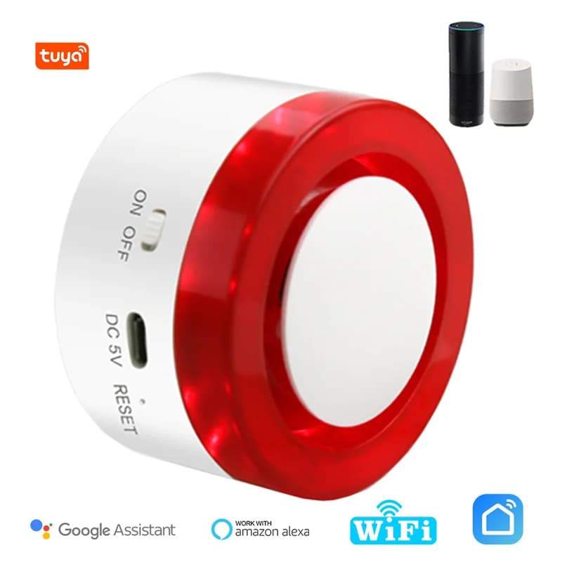 Tuya Home Store Porte e finestre Sistema di sicurezza WiFi con rilevamento a infrarossi Controllo APP Suono e luce Allarme antifurto intelligente
