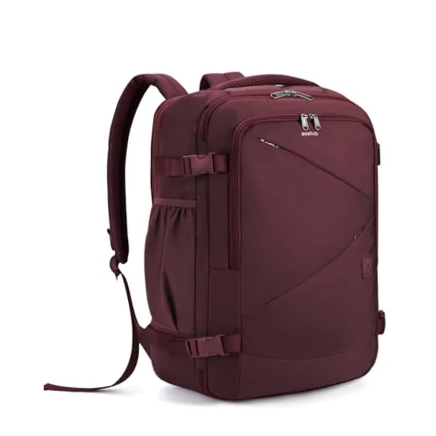 Zaino da Viaggio Espandibile per Bagaglio a Mano, Borsa Personale per Compagnie Aeree 18x14x8, Zaino per Laptop Resistente all'Acqua Approvato per il Volo con 12 Tasche