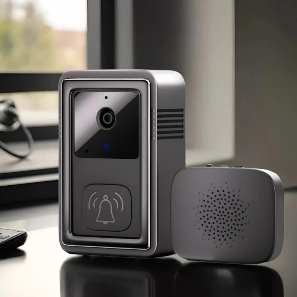 Campanello Video Smart WIFI con Telecamera, Citofono Wireless da Esterno Impermeabile, Protezione di Sicurezza con Visione Notturna IR per Casa Intelligente