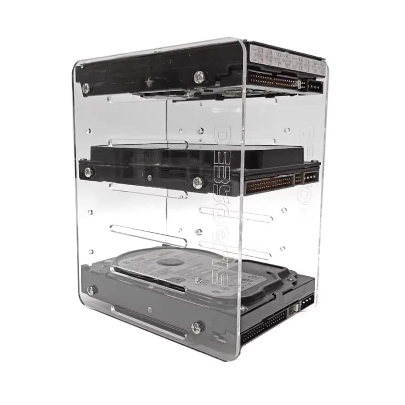 DIY3.5 inch hard disk HDD acrylic bracket hard disk box external hard disk into computer case