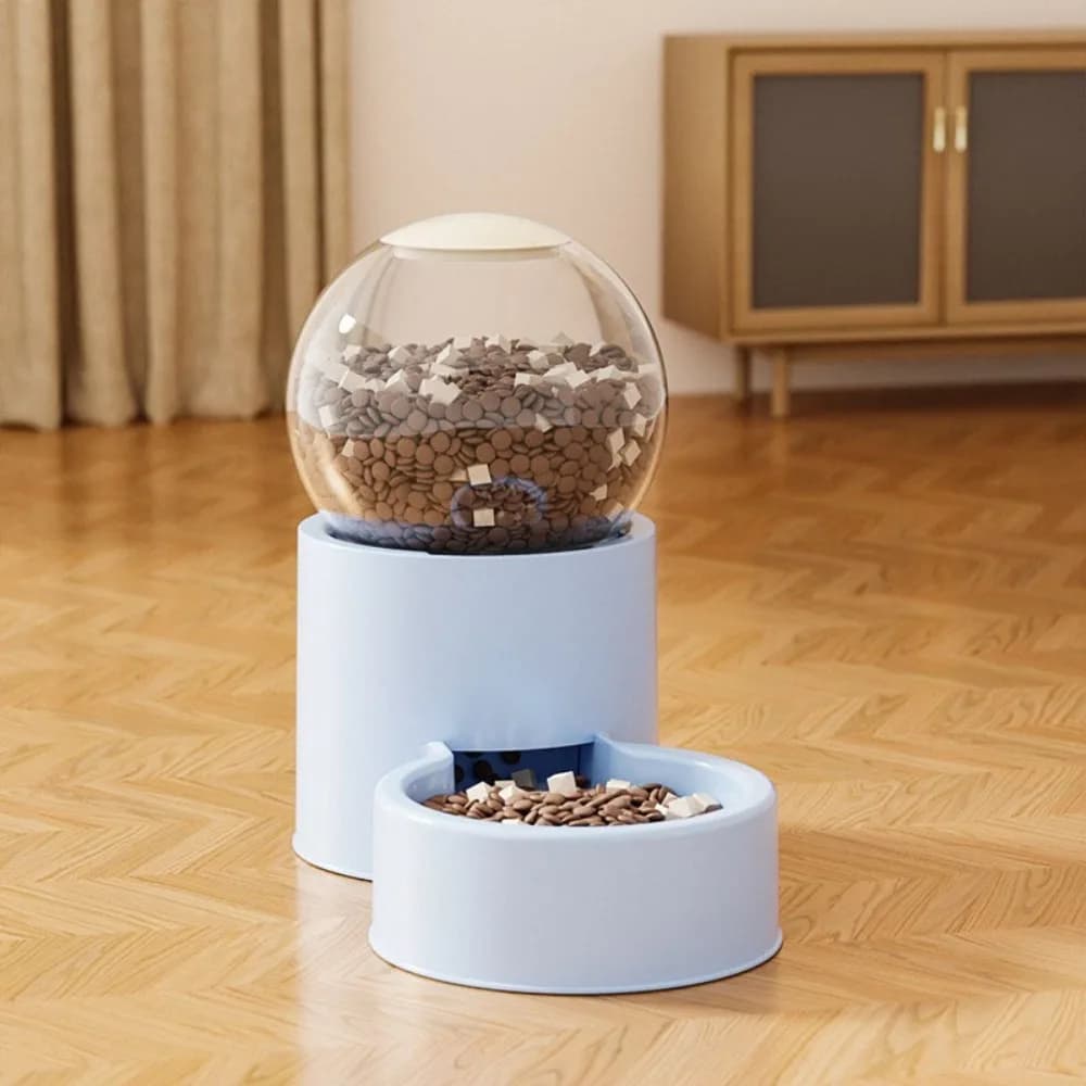 Large Capacity Automatic Pet Feeder Plastic Neck Protection Pet Food Bowl Leakproof Visual Window Cat Feeder Bowl For Cats Dogs
