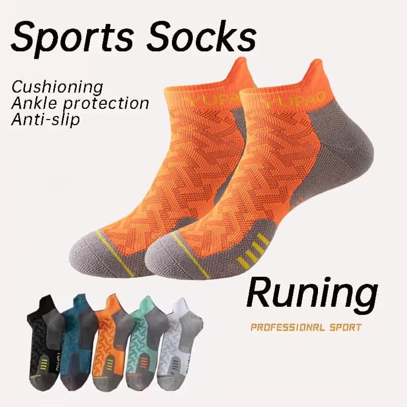 2/3/5 pairs new professional sports men socks short towel thick quick towel fitness for men socks race gift men