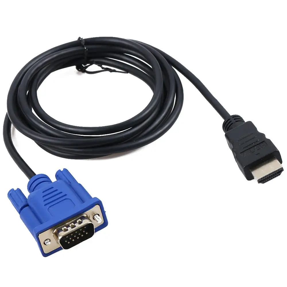 Cavo adattatore AV professionale da 1-5 m, 1080P, da maschio a maschio, con uscita display, convertitore HDMI-compatibile a VGA per PC HDTV