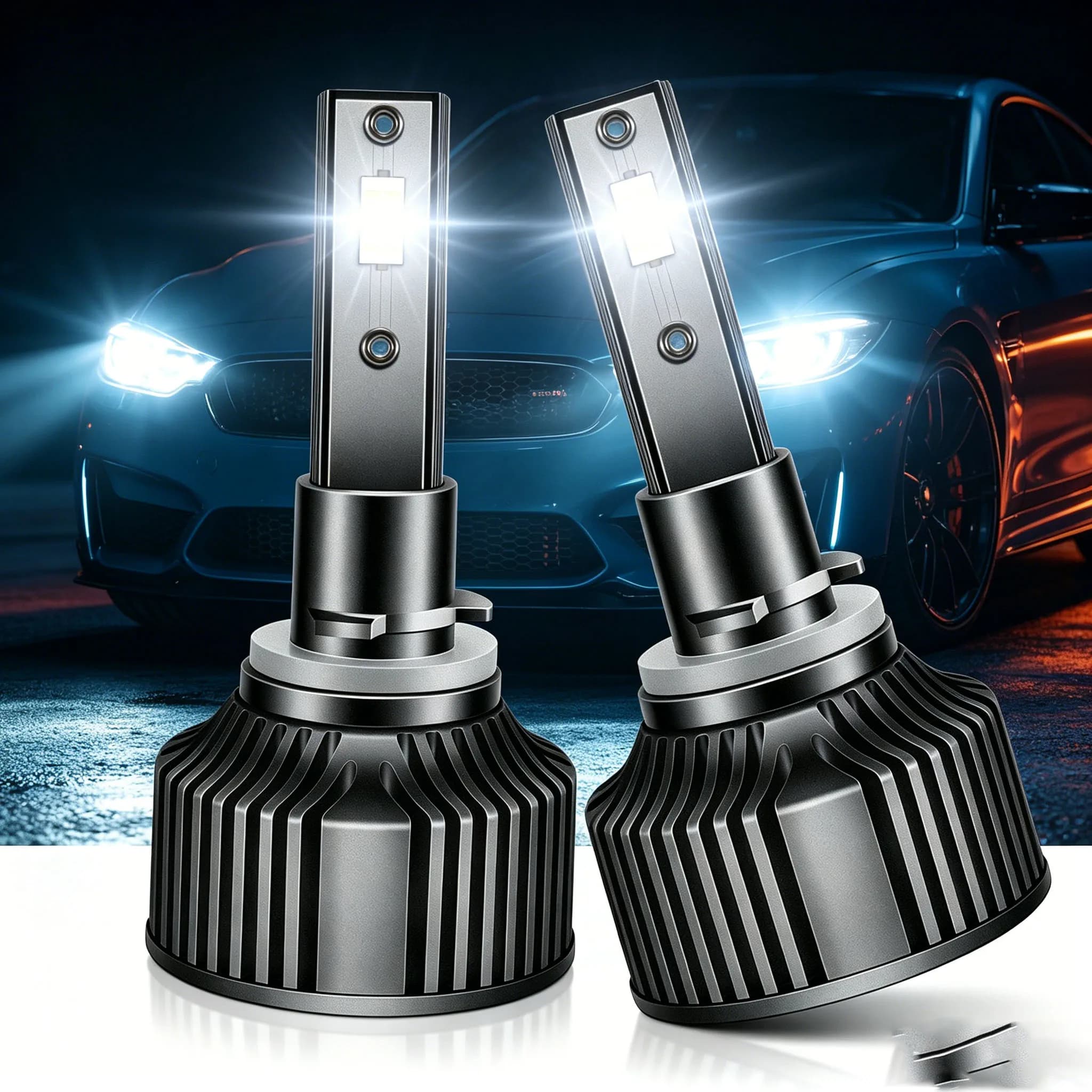 120W LED Car Headlight 50000LM 6000K 881 880 H27 Auto Headlamp Fog Light Bulbs 6000K 4300K Pink Color for Vehicle