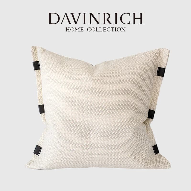 DAVINRICH fodera per cuscino testurizzata Beige cuscino da comodino astratto cuscino per ufficio supporto lombare cuscino per camera modello senza nucleo 45x45