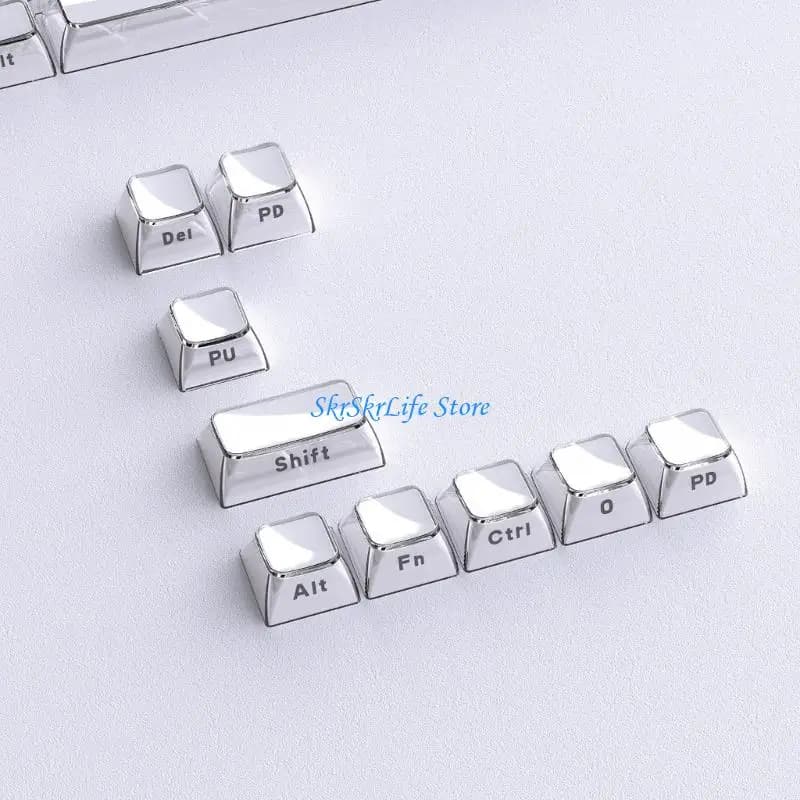 E65E Universal 114Key Translucents White Keycaps With Side Printed Legends For Mechanical Keyboard Enthusiasts And Gamers