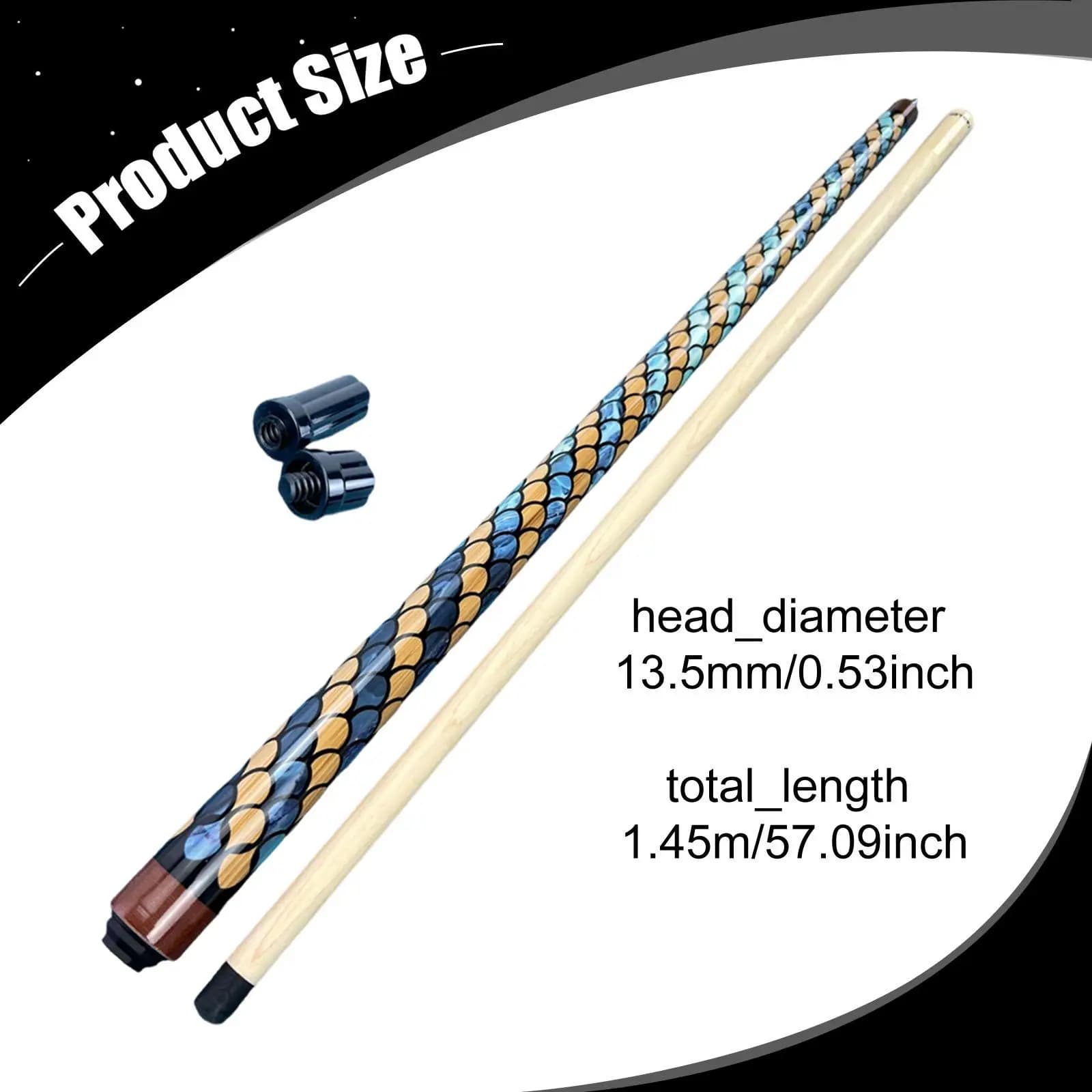 Professional Break Jump Cue Stick Wooden Billiard Rod for Home Bar Pooltable Beginners and Snooker Players