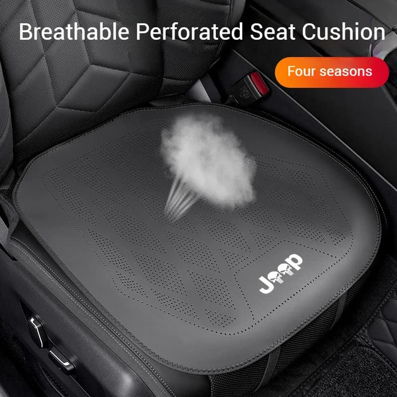 Car Nappa Leather Ventilated Seat Cushion Car Seat Cover For Jeep SRT Cherokee Grand Cherokee Renegade Wrangler Trail Hawk