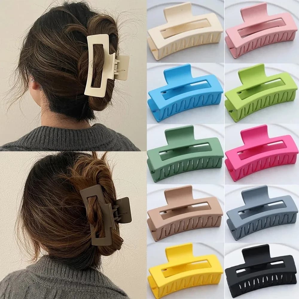 Large Plastic Hair Clips for Women and Girls, Crab Shape Clips, Fashion Hair Accessories