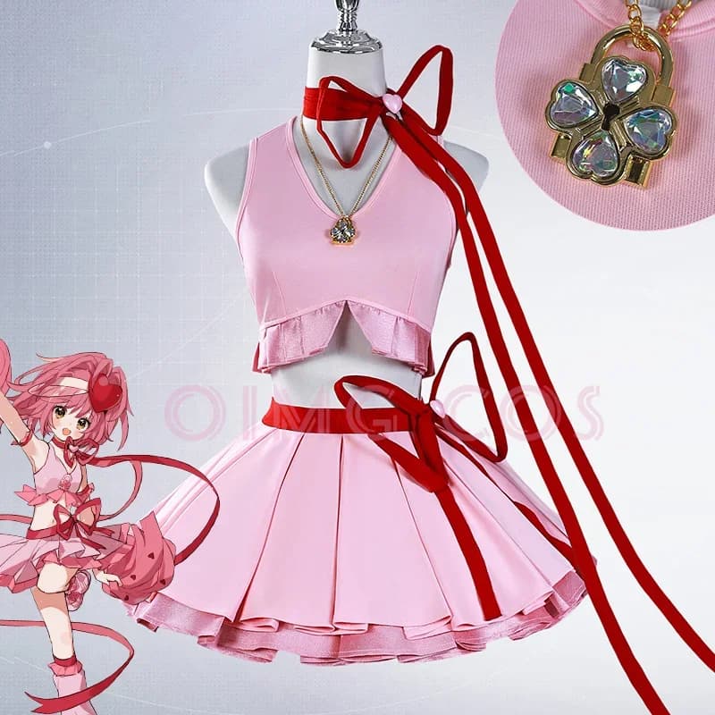 Costume Cosplay Shugo Chara Hinamori Amu per Adulti, Uniforme di Carnevale, Costume per Halloween, Festa in Maschera Anime, Abbigliamento per Donne