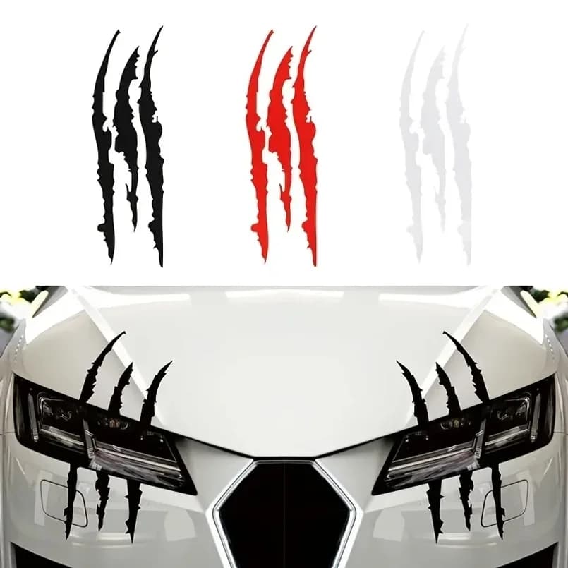 1PC 40x12cm Ghost Claw Scratch Sticker Dazzling Car Stickers Art Design Fun Car Lights Styling Stickers and Decals