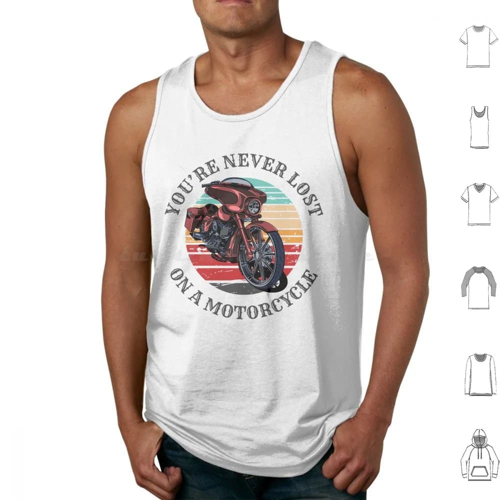 Non sei mai perso su una motocicletta, Biker Life, Bikers Canottiere Gilet senza maniche Bike Biker Motociclette Motociclette