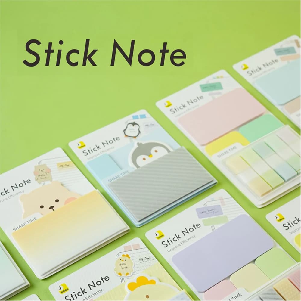60 fogli di note adesive combinate di simpatici cartoni animati su Instagram, piccolo taccuino per gli studenti da utilizzare per etichette e promemoria per messaggi
