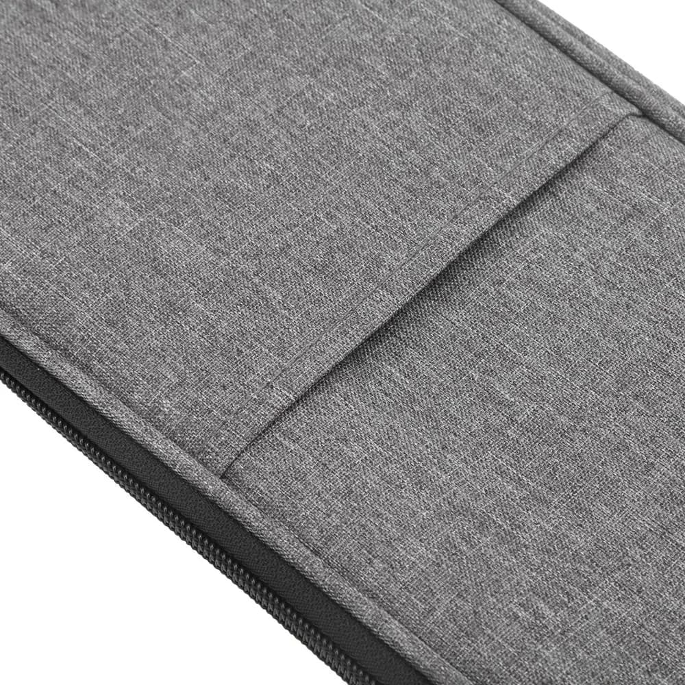 Durable Oxford Cloth Knitting Needle Case Gray Zippered Pouch Travel Organizer Bag Woven Storage Pouch For Knitting Lovers