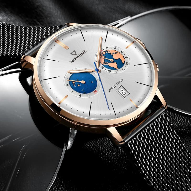 Mark Fairwhale 5340 Fashionable businessman watch Waterproof quartz watch Luxury chronograph New men's design watches