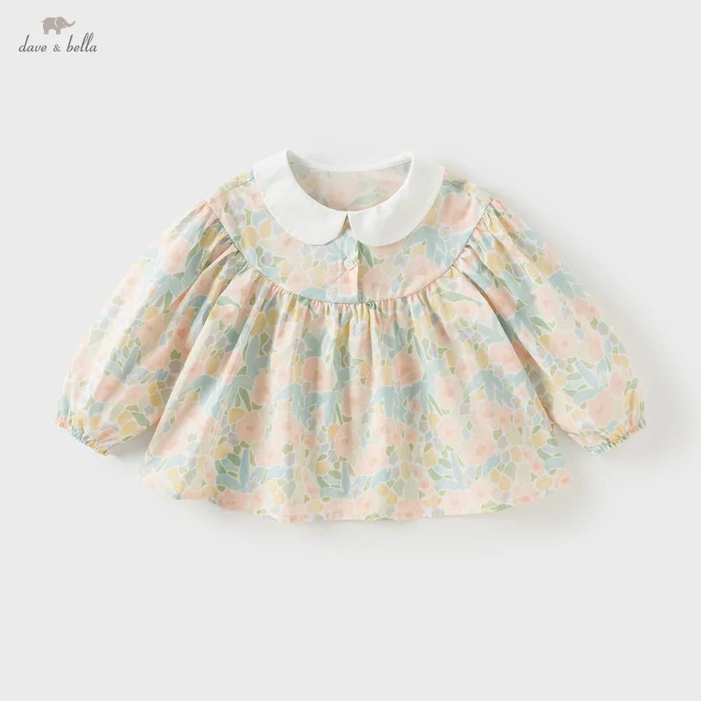 Dave Bella Camicia con stampa per bambini Vestiti Nuove ragazze Camicetta per bambini Camicia in puro cotone per ragazze dolci e carine Top Party Outdoor DB3252652