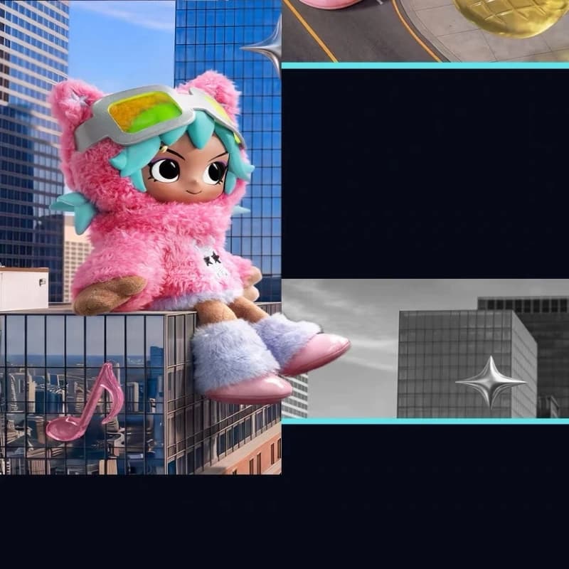 POP MART Peach Riot Fruit Punch Series Plush Pendant Mystery Box Genuine Blind Box Guess Toys Bag Ornament Figurines Home Decor