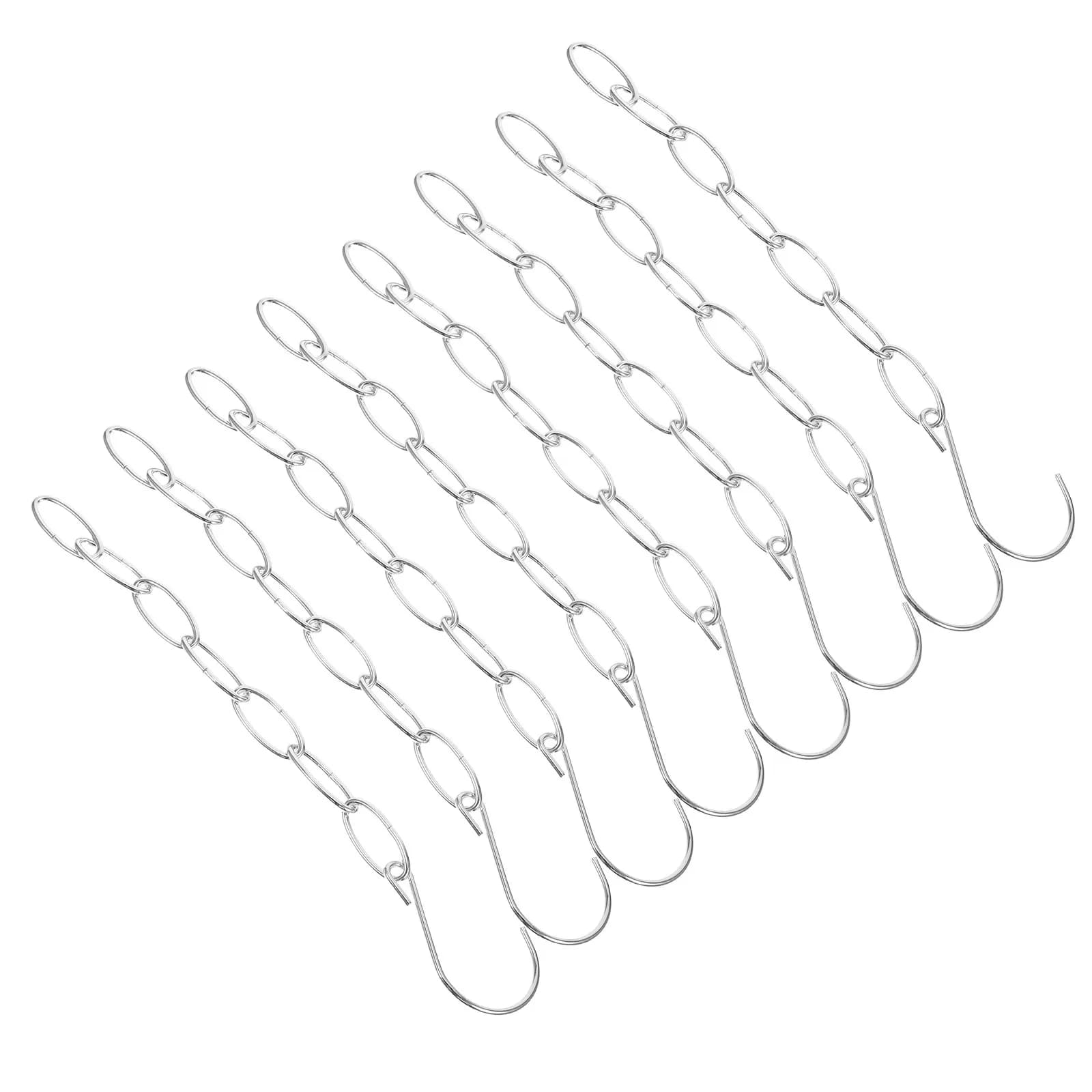 8Pcs Multifunctional Metal Clothing Chain Hangers Closet Organizer Space Saving Wardrobe Garment Rails Clothes Hanger Connector