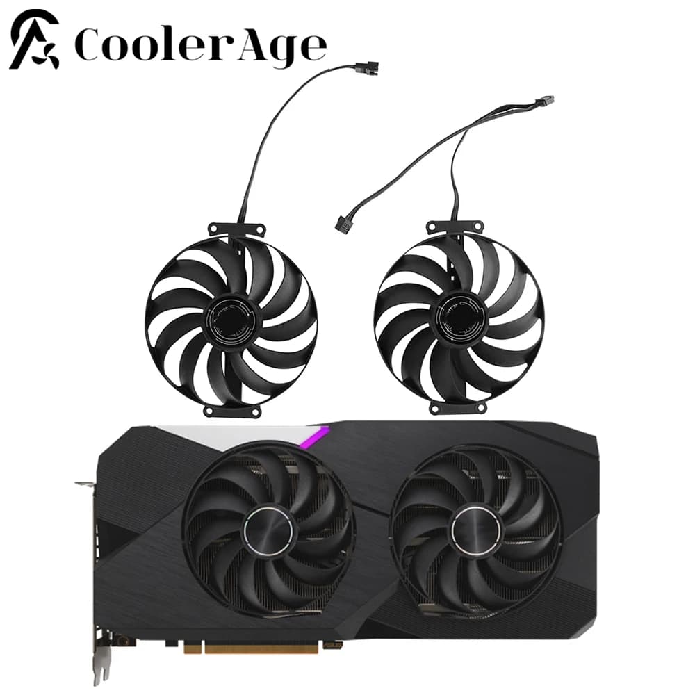 Video Card Fan For ASUS Dual Radeon RX 6700 XT OC Edition GDDR6 95MM CF1010U12D RX6700XT Graphics Card Cooling Fan