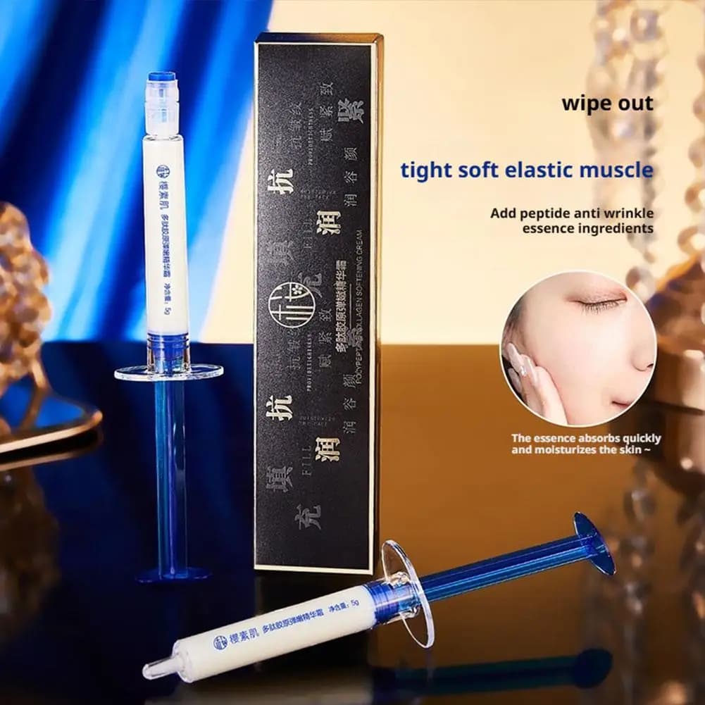 XIANJIN Crema Essenza Viso al Polipeptide di Collagene per un Aspetto Radioso, Riduce Linee Sottili, Rughe e Pelle Flaccida, Nutre
