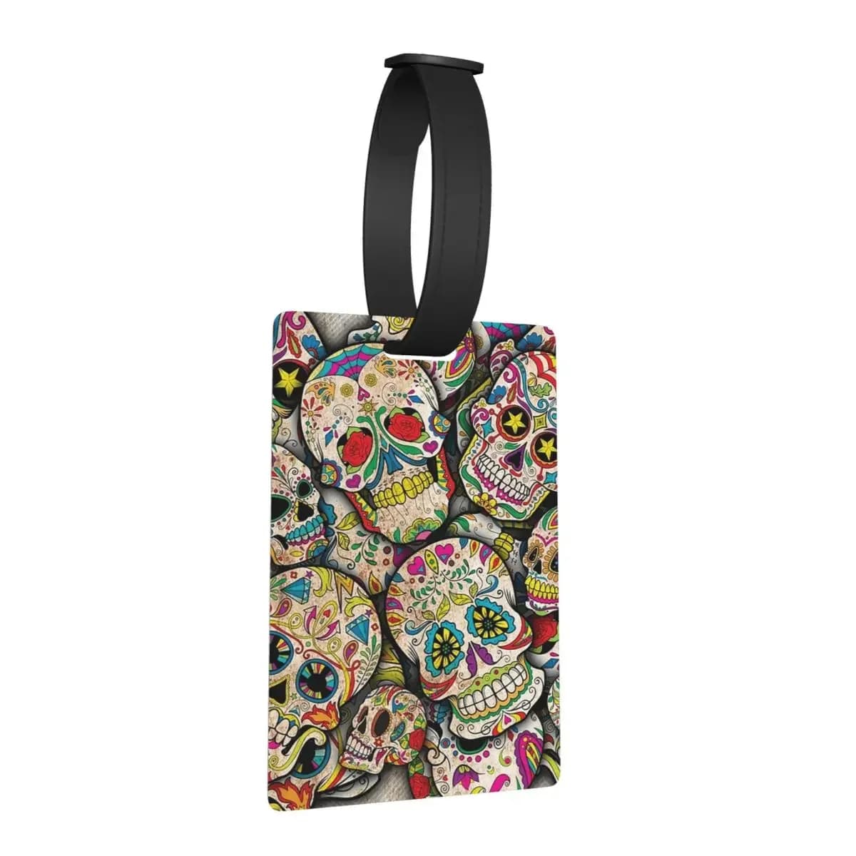Sugar Skull Collage Etichette per bagagli Accessori per valigie Viaggi Carino Bagagli Etichetta d'imbarco Porta etichette ID Nome Indirizzo