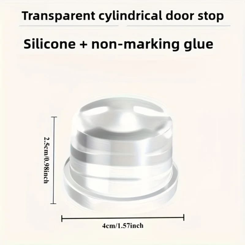 Transparent Silicone Gel Door Stopper Non-Slip Bumper Pad Wall Protector Furniture Buffer Floor Cushion for Home Safety