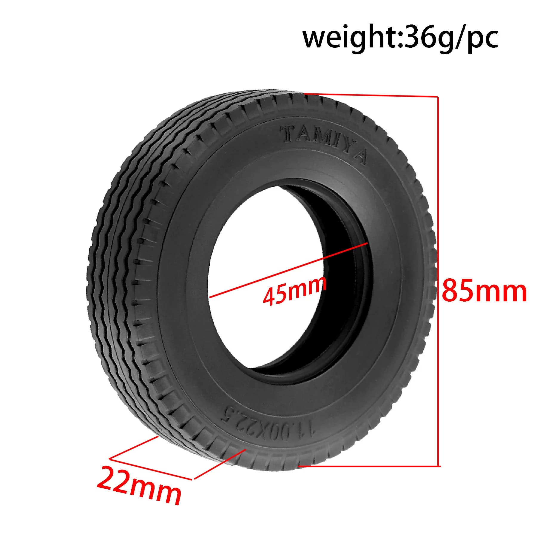 Rivestimento interno per pneumatici in gomma da 85 mm per modello di camion Veicolo di ingegneria per Tamiya 1/14 RC Auto Aggiornamento in metallo Accessori OP