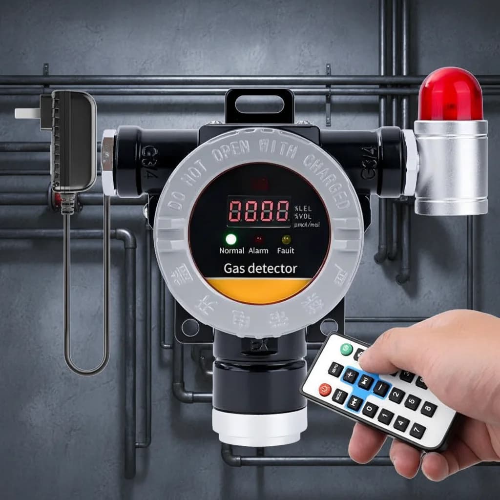 Rilevatore Elettrochimico Fisso per CO, H2S, NH3 - Sensore Singolo di Gas Tossico Industriale IP66 per Idrogeno Solforato, Ammoniaca, Monossido di Carbonio