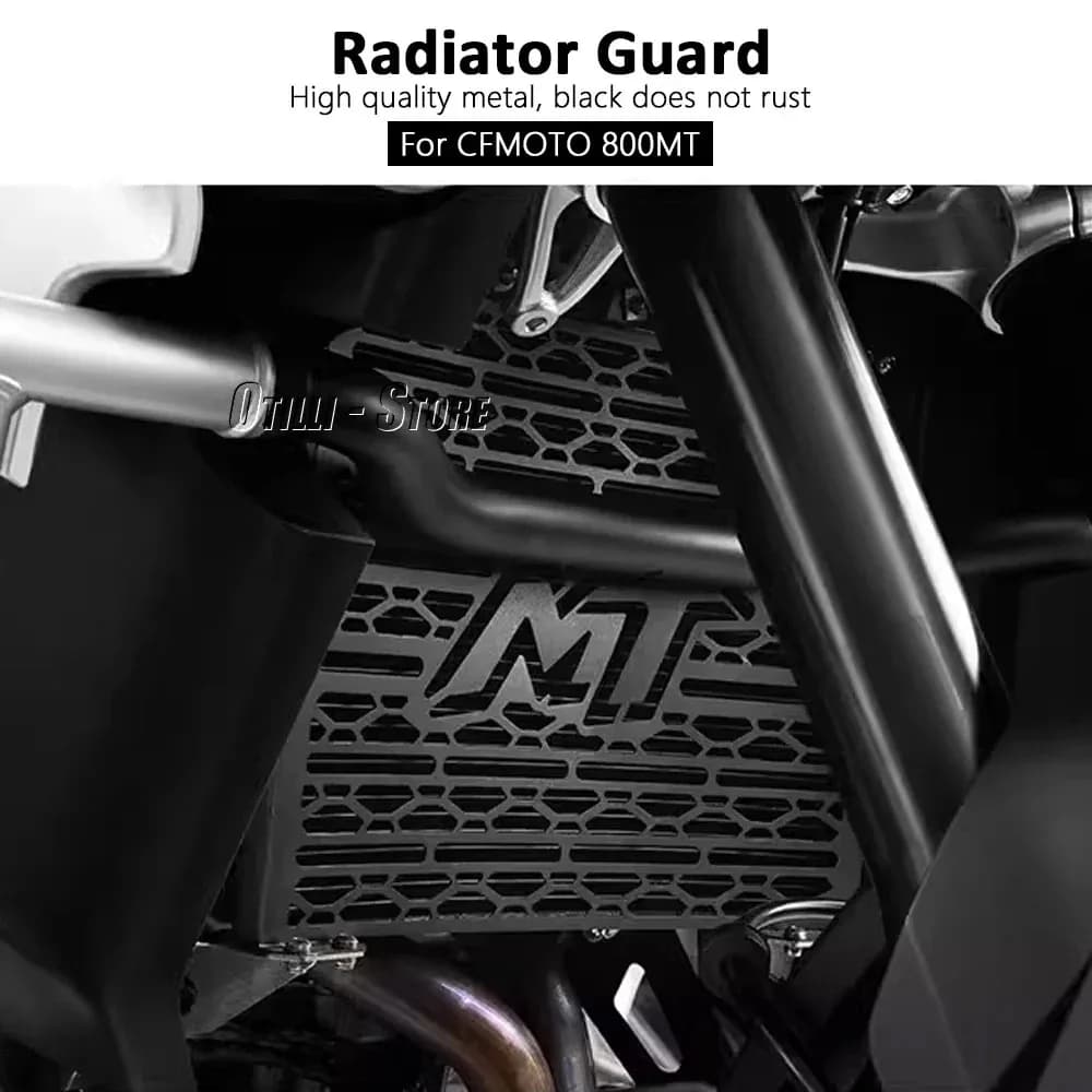 2021 2022 2023 Per CFMOTO 800MT 800 MT 800mt 800 mt Moto Nero Griglia Del Radiatore Protezione Radiatore Olio di Raffreddamento di Copertura di Protezione