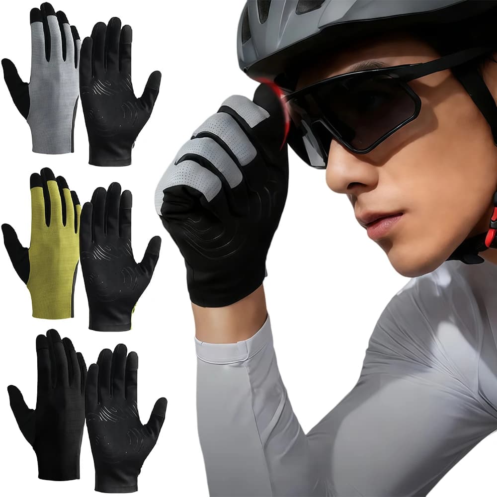 1Pair Bike Gloves - Summer Thin Touch Screen Cycling Gloves for Men Women Sports, Fitness, Driving, Running, Hiking