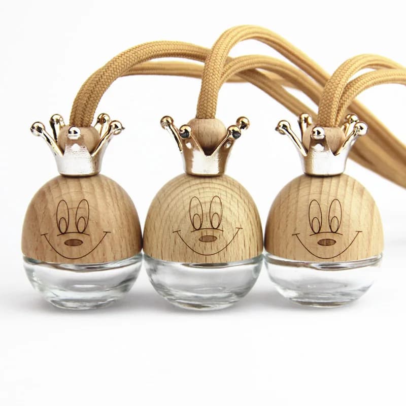 100 pcs self hanging glass bottle deodorant bottle empty aromatherapy pendant diffuser decoration auto aromatherapy ornament