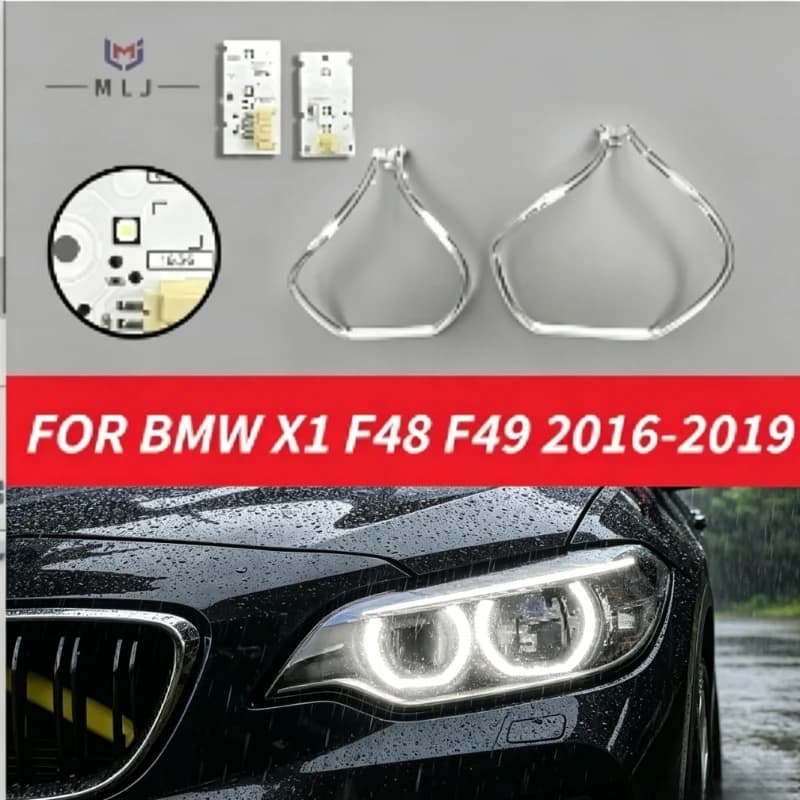 LED DRL Light Guide Strip Tube Angel Eye Board Headlight Light Source Chip For BMW X1 F48 F49 2016-2019 Car Headlamp Accessories