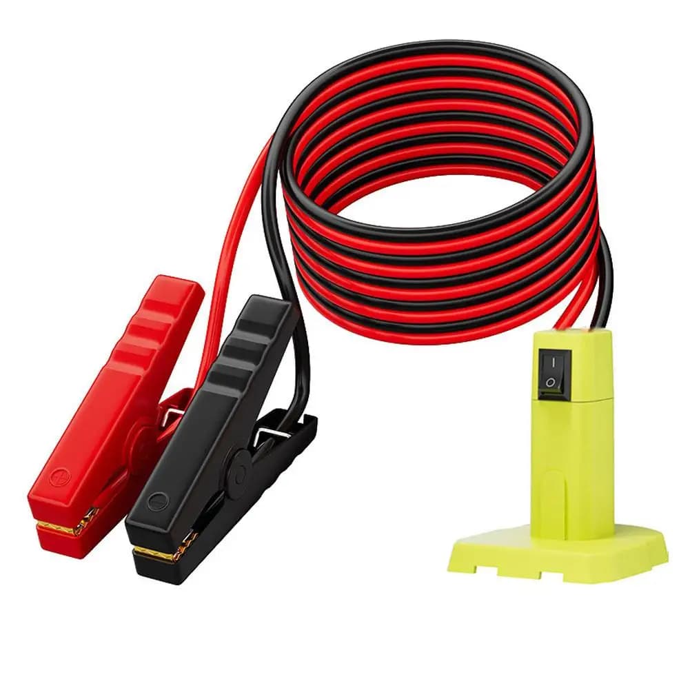 Adattatore per cavi jumper per batteria Ryobi 18V, 12AWG 5,9FT Batteria portatile Jump Starter Cavi booster automobilistici Alimentazione