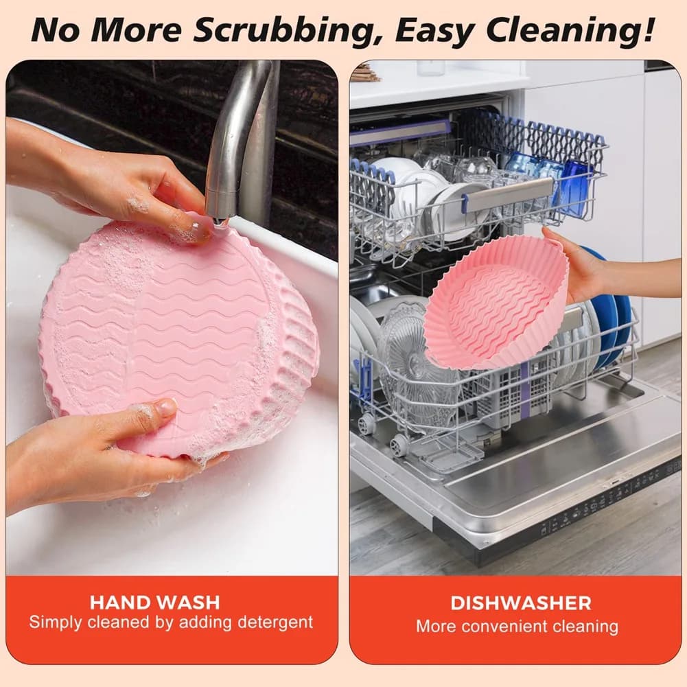 daSHOP JOURNEYSeSet of 4 Silicone Covers for Air Fryer with Handle, Air Fryer Reusable Accessories, Silicone Baking Machine