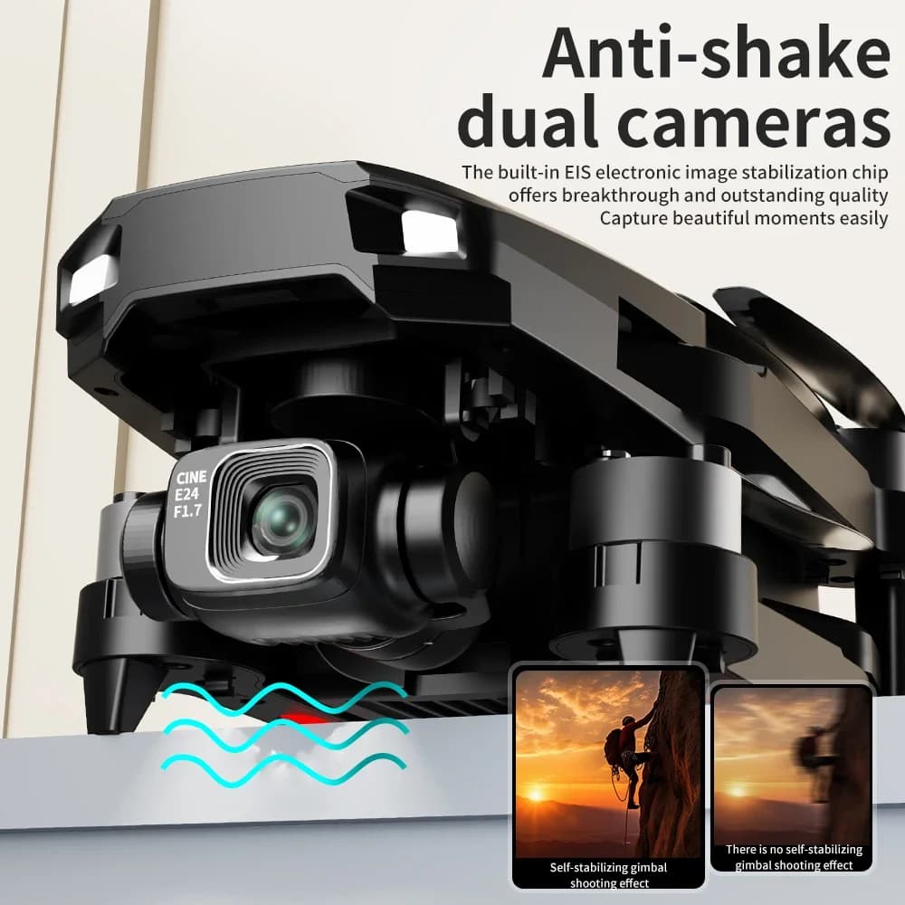 Drone GPS F204 PRO con Doppia Fotocamera HD, Evitamento Ostacoli a 360°, Telecomando con Schermo