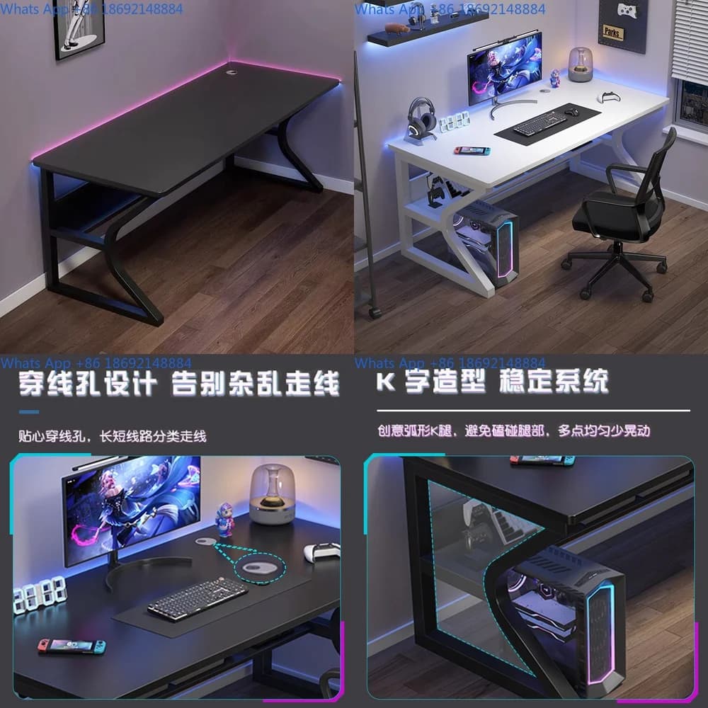 Scrivania da gioco per workstation di studio per ufficio domestico 2025Mesa per computer Scrivania per camera da letto