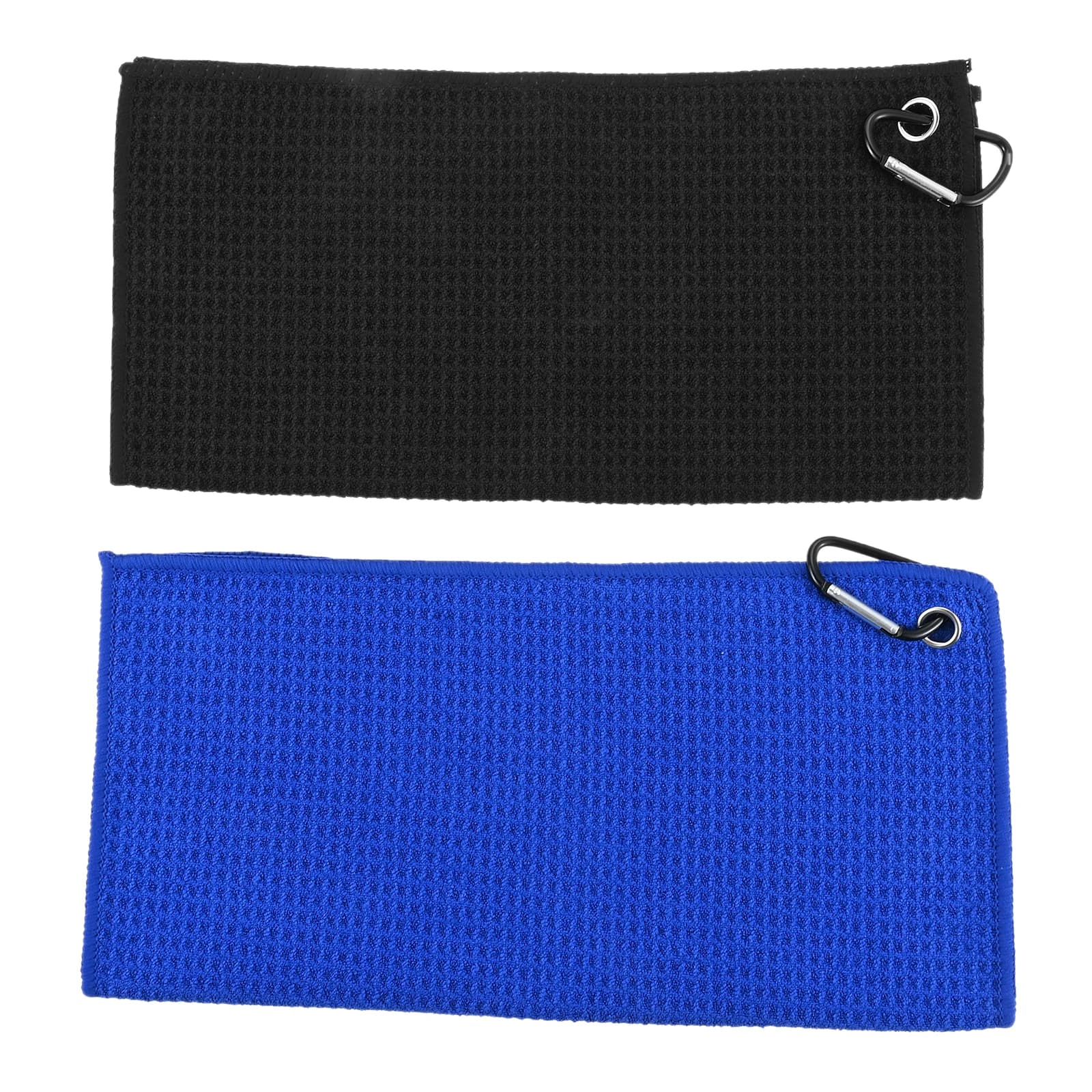 2 pezzi asciugamani da golf morbido tessuto in microfibra con moschettone per appendere la borsa della mazza della pallina da golf golf golfisti allenamento pulizia 30x30 cm