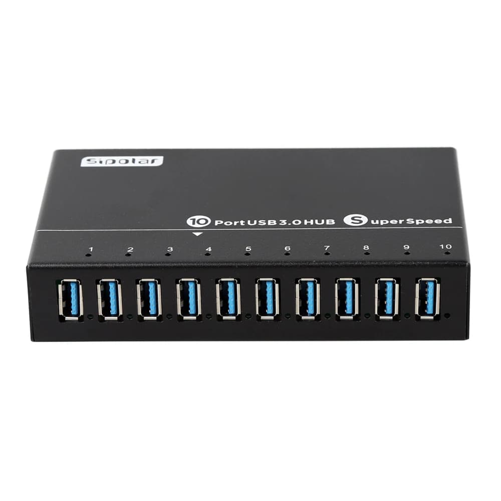 Sipolar A103 Hot Sales 10 Port Usb 3.0 Black Docking Station 3.0 Usb Hub for Phone