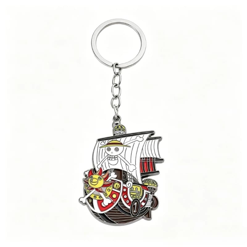 One Piece Thousand Miles of Sunshine Cartoon Cute Metal Keychain Personality 2D Backpack Pendant Animation Peripheral Wholesale