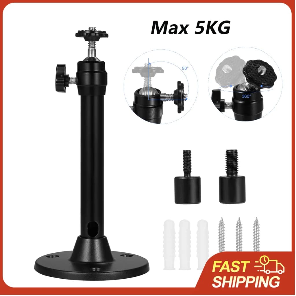 Supporto da parete per mini proiettore con 3 adattatori a vite compatibile con QKK, DR.J, DBPOWER, Anker, VANKYO, AAXA e altri.