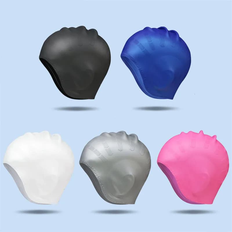 Ear protector Silicone swim head Unisex professional swimming head large rubber high elasticity Hair protection Non-slip swim head