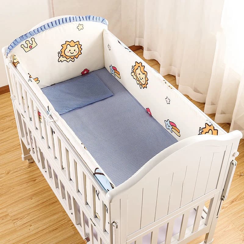 5 pz/set culla in cotone per bambini Set Surround paraurti lenzuolo quattro stagioni Set biancheria da letto per culla anticollisione neonato