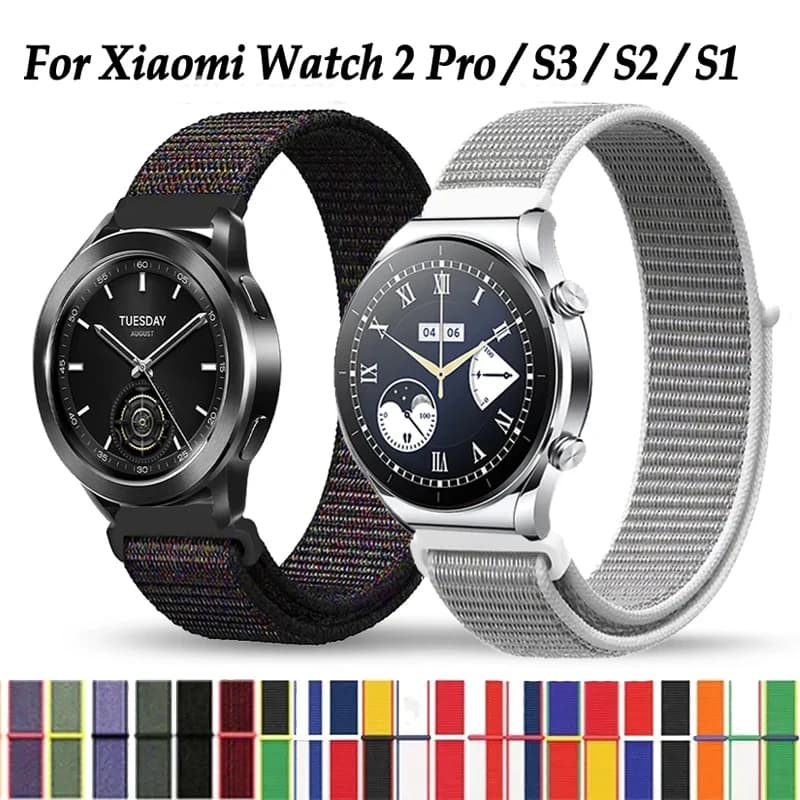 Anello in Nylon da 22MM per Xiaomi Mi Watch S3/Color 2/Watch S1 Active/S2 42 cinturino da 46mm per Xiaomi Watch 2 Pro Mi Watch Sport